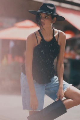 By Anthropologie Sheer Smocked Halter Blouse