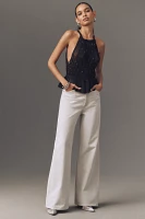 By Anthropologie Sheer Smocked Halter Blouse