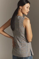 By Anthropologie Plaid Mod Vest