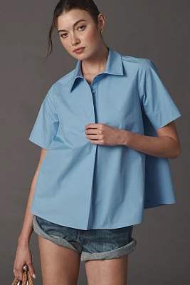 The Pollie Short-Sleeve Swing Blouse by Maeve