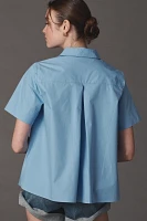 The Pollie Short-Sleeve Swing Blouse by Maeve