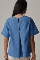 The Emmy Short-Sleeve Swing Blouse by Maeve