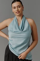 By Anthropologie Cowl-Neck Halter Top