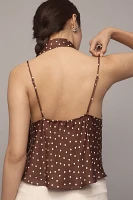 Maeve Scarf-Neck Printed V-Neck Cami