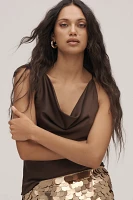 By Anthropologie Cowl-Neck Back Detail Cami