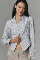 Maeve Lace-Up Buttondown Shirt
