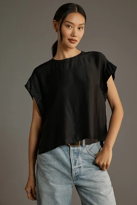 Maeve Batwing Button-Back Tee