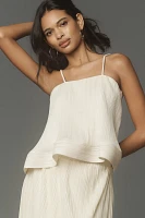 By Anthropologie Plissé Swing Tank