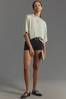 Maeve Short-Sleeve Shine Boxy Blouse