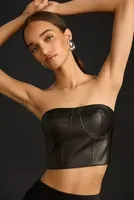 Mare Faux Leather Bustier