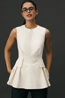 Mare Sleeveless Waisted Peplum Top