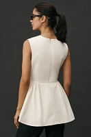 Mare Sleeveless Waisted Peplum Top