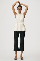 Mare Sleeveless Waisted Peplum Top