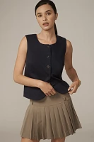 By Anthropologie Shrunken Cotton Vest Blouse