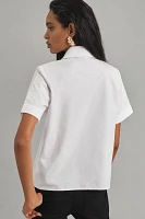 English Factory Short-Sleeve Poplin Blouse