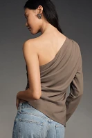 Grey Lab One-Shoulder Ruched Top