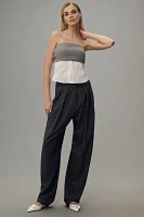 Grey Lab Strapless Twofer Top