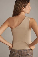 Grey Lab One-Shoulder Button-Front Top