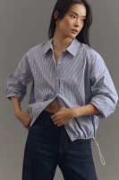 Grey Lab Elastic-Hem Collared Shirt