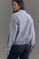 Grey Lab Elastic-Hem Collared Shirt