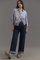 Grey Lab Elastic-Hem Collared Shirt