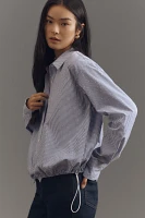 Grey Lab Elastic-Hem Collared Shirt