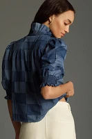 Love the Label Denim Patchwork Blouse