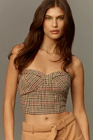 Hunter Bell Scottie Bustier Cropped Strapless Top