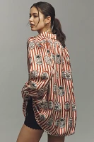 Hunter Bell Miles Printed Silk Blend Buttondown Shirt
