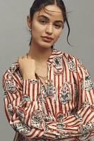 Hunter Bell Miles Printed Silk Blend Buttondown Shirt