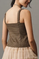 Flat White Button-Front Tank Vest