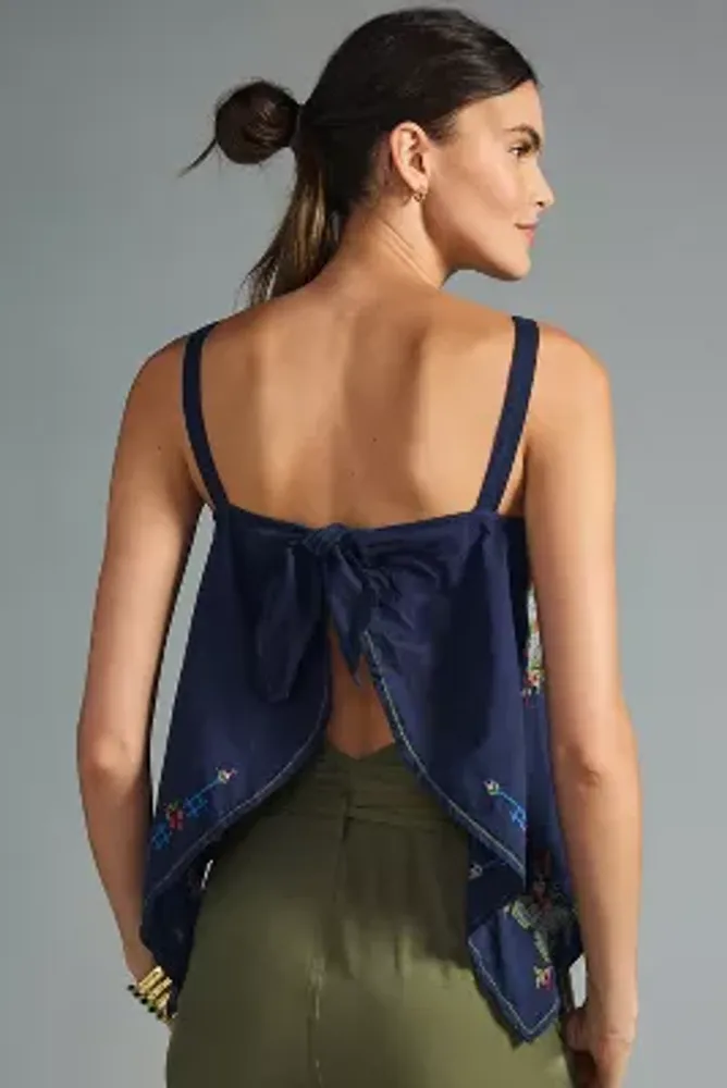 By Anthropologie Embroidered Halter Top