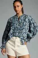 By Anthropologie Henley Peasant Blouse