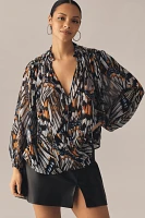 The Estela Sheer Printed Blouse