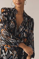 The Estela Sheer Printed Blouse