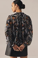 The Estela Sheer Printed Blouse