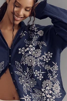 The Tavi Buttondown Blouse by Pilcro: Embroidered Edition