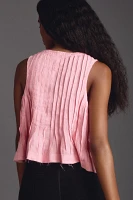 The Lottie Pleated Linen Tank