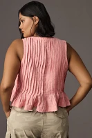 The Lottie Pleated Linen Tank