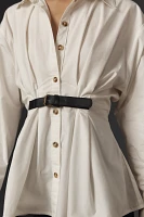 By Anthropologie Belted Buttondown Shirt