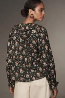 The Keira Collared Button-Front Blouse by Pilcro: Long-Sleeve Edition