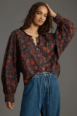 The Sidney Batwing Blouse by Pilcro: Button Loop Edition