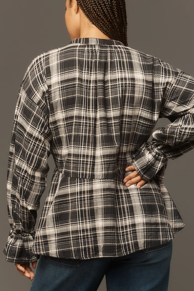 Pilcro Long-Sleeve Ruffled Blouse