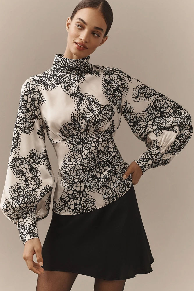 Hope for Flowers by Tracy Reese Long-Sleeve Lace Blouse