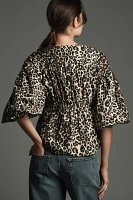 Hope for Flowers by Tracy Reese Long-Sleeve Shirred Blouse