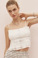 Walter Baker Gweneth Silk Blend Pleated Tank