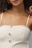 Walter Baker Bianca Linen Blend Strapless Top