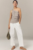 By Anthropologie One-Shoulder Hardware Draped Top