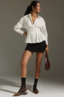 The Tobie Pleated Blouse by Exquise: Long-Sleeve Edition