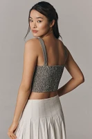 Ollari Crystal Embellished Bustier Top